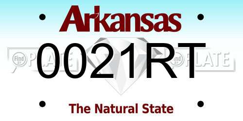 0021RT Arkansas License Plate