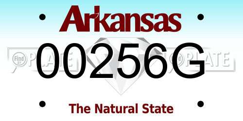 00256G Arkansas License Plate