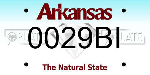 0029BI Arkansas License Plate