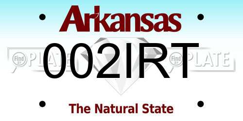 002IRT Arkansas License Plate