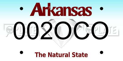 002OCO Arkansas License Plate