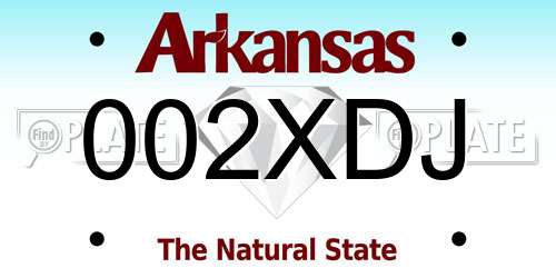 002XDJ Arkansas License Plate