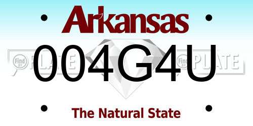 004G4U Arkansas License Plate