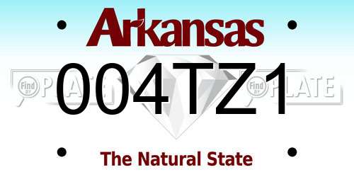 004TZ1 Arkansas License Plate