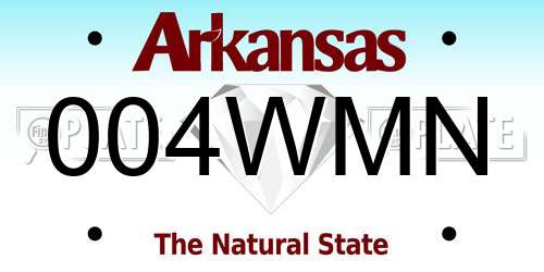 004WMN Arkansas License Plate
