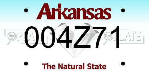 004Z71 Arkansas License Plate