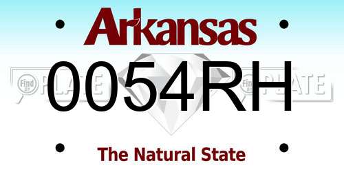 0054RH Arkansas License Plate