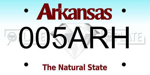 005ARH Arkansas License Plate