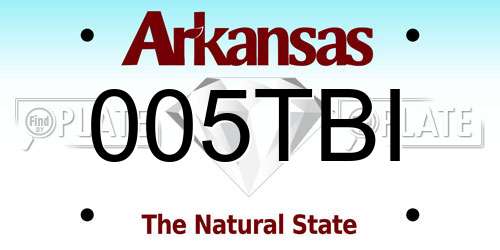 005TBI Arkansas License Plate