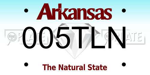005TLN Arkansas License Plate