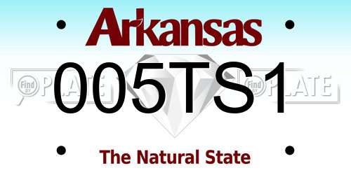 005TS1 Arkansas License Plate