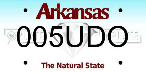 005UDO Arkansas License Plate