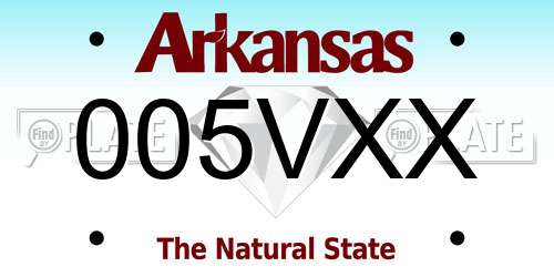 005VXX Arkansas License Plate