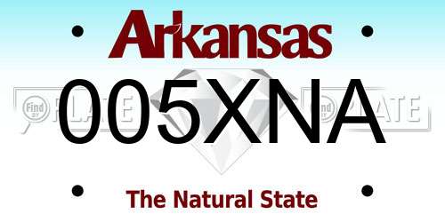 005XNA Arkansas License Plate