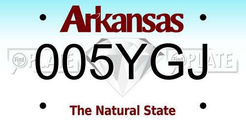 005YGJ Arkansas License Plate