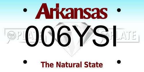 006YSI Arkansas License Plate