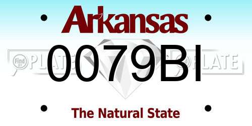 0079BI Arkansas License Plate