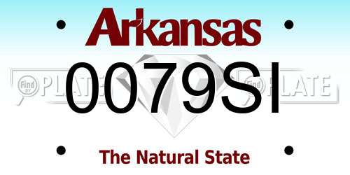 0079SI Arkansas License Plate