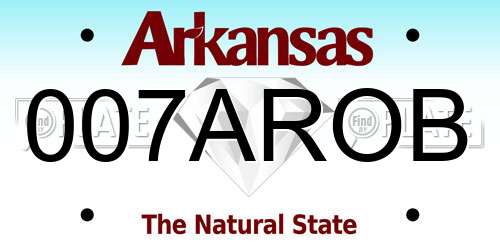 007AROB Arkansas License Plate