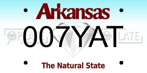 007YAT Arkansas License Plate