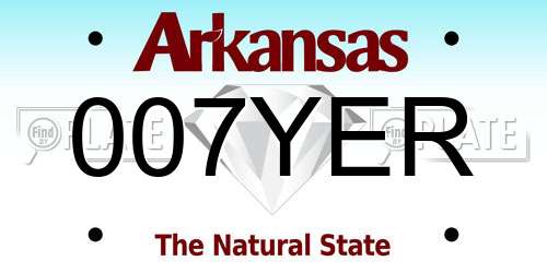 007YER Arkansas License Plate