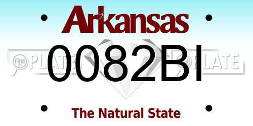 0082BI Arkansas License Plate