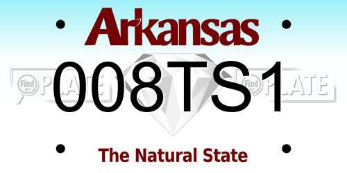 008TS1 Arkansas License Plate