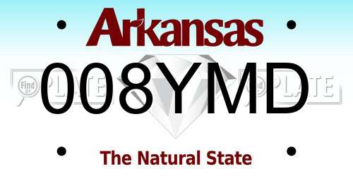 008YMD Arkansas License Plate