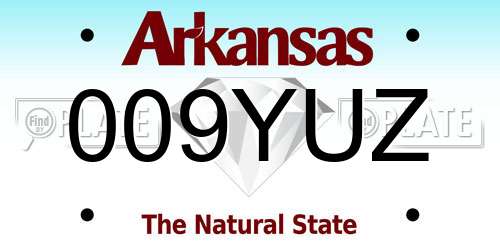 009YUZ Arkansas License Plate