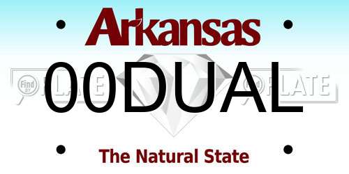 00DUAL Arkansas License Plate