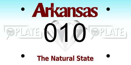 010 Arkansas License Plate