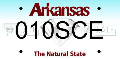 010SCE Arkansas License Plate