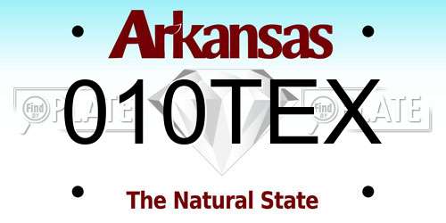 010TEX Arkansas License Plate