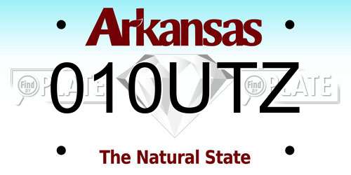 010UTZ Arkansas License Plate