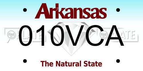010VCA Arkansas License Plate