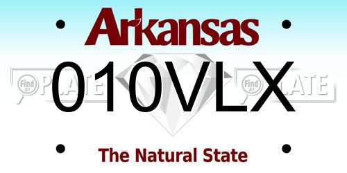 010VLX Arkansas License Plate