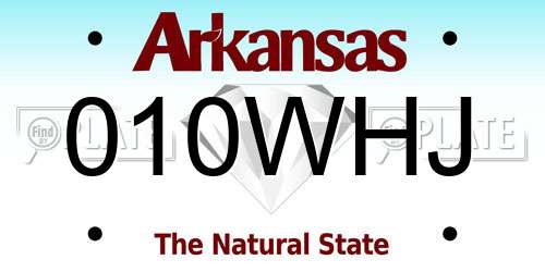 010WHJ Arkansas License Plate