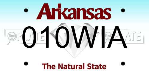 010WIA Arkansas License Plate