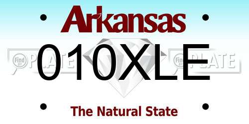 010XLE Arkansas License Plate