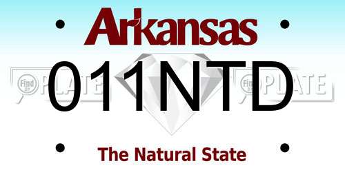 011NTD Arkansas License Plate