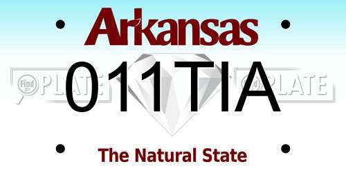 011TIA Arkansas License Plate