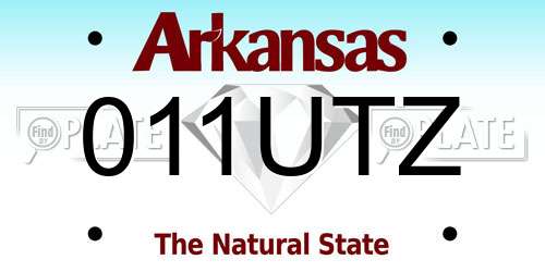 011UTZ Arkansas License Plate