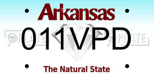 011VPD Arkansas License Plate