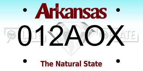 012AOX Arkansas License Plate