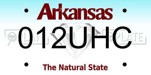 012UHC Arkansas License Plate