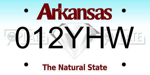 012YHW Arkansas License Plate