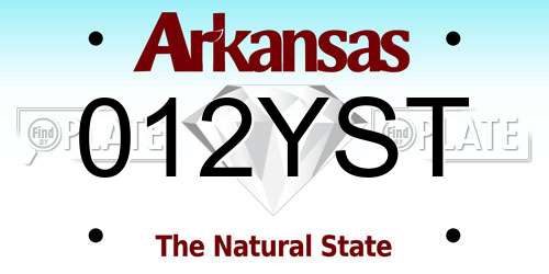 012YST Arkansas License Plate