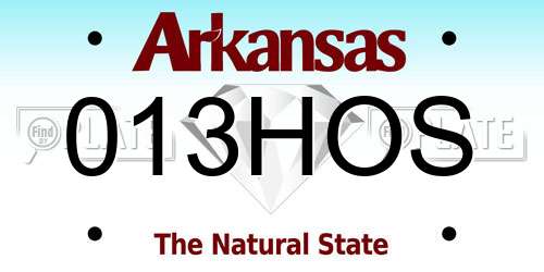 013HOS Arkansas License Plate