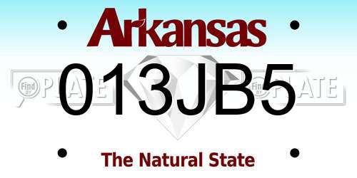 013JB5 Arkansas License Plate