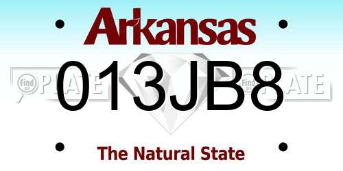013JB8 Arkansas License Plate